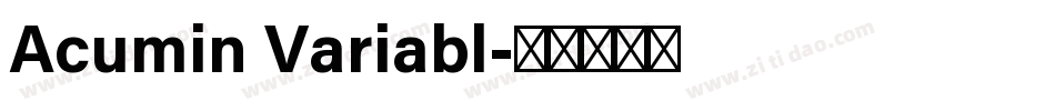 Acumin Variabl字体转换